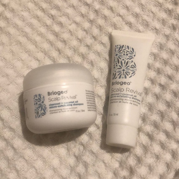 Briogeo 2-Mini Scalp Revival Charcoal+Coconut Oil Scalp Scrub Shampoo 2 x 30 ml - Picture 1 of 1